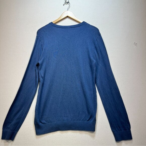 Hollister Mens V-Neck Sweater Medium Blue Knit Pullover Long Sleeve Casual - Picture 11 of 13